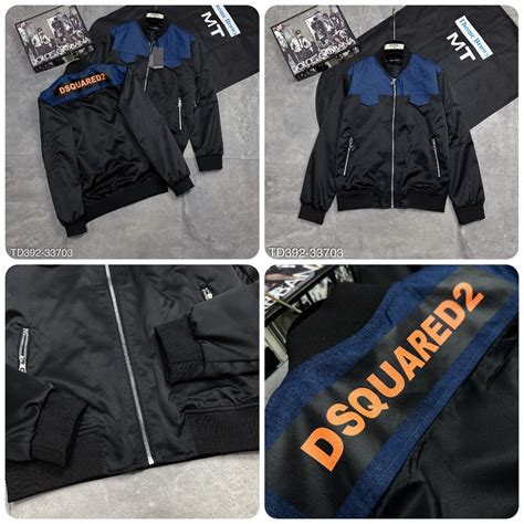 Áo khoác gió bomber DSQ chữ vàng siêu hot hit Áo khoác nam DSQ cao cấp Shopee Việt Nam