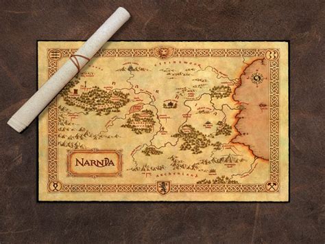 Narnia World Map - Cloth Map Scroll (Inspired by Narnia) - Geekify Inc