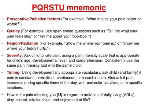 Pqrst Pain Assessment