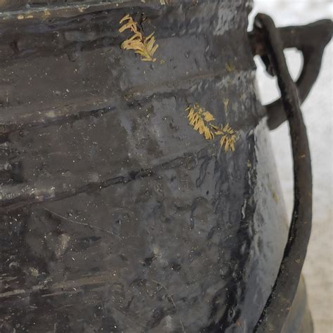 Grand chaudron en fonte émaillée noir