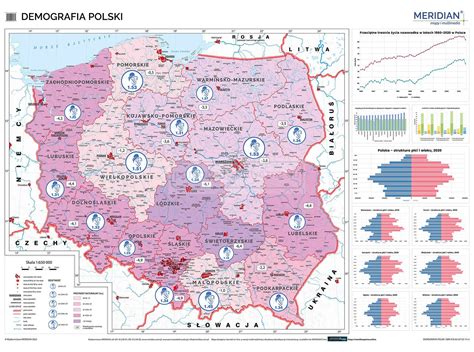 Mapa Demografia Polski 2022 mapa ścienna Pomocedydaktyczne eu