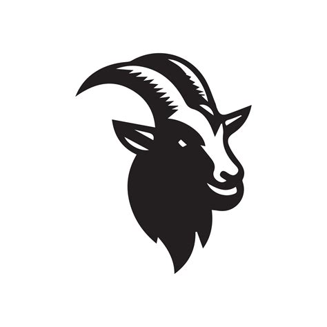 Goat head black and white logo design template 39207536 Vector Art at Vecteezy