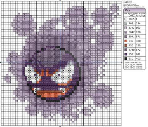 Gastly By Makibird Stitching On Deviantart Pokemon Cross Stitch