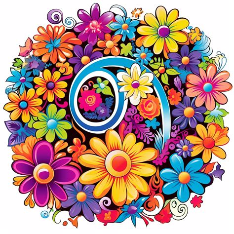 Hippie Clipart S And S Culture Psychedelic Art Retro Design