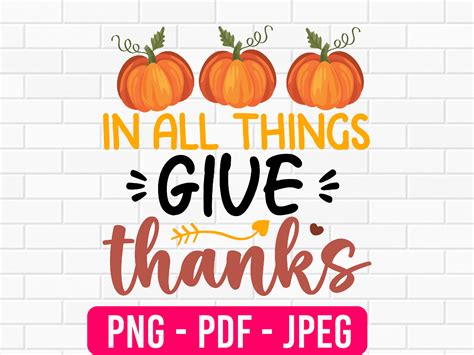 In All Things Give Thanks Svg Design Graphic By Manzuara Design