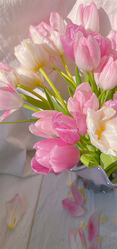 Pin By ZMN On Tulip Pink Flowers Wallpaper Flower Iphone Wallpaper