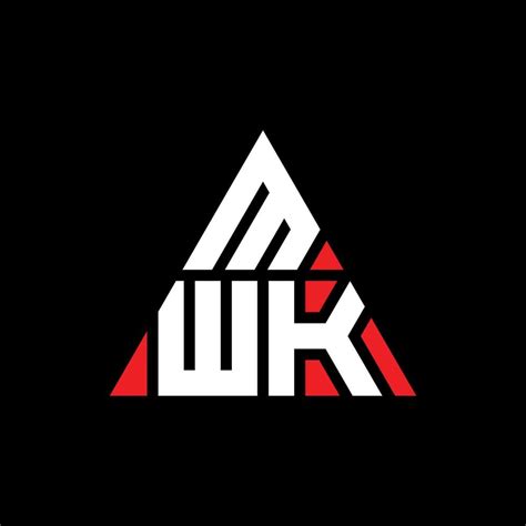 mwk diseño de logotipo de letra triangular con forma de triángulo