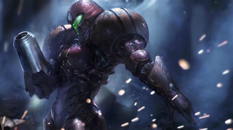 Robot Digital Wallpaper Video Games Metroid Samus Aran P