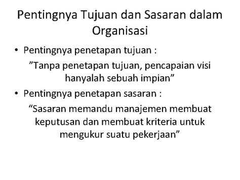 Manajemen Strategi Tujuan Dan Sasaran Pembahasan Pengertian Perbedaan