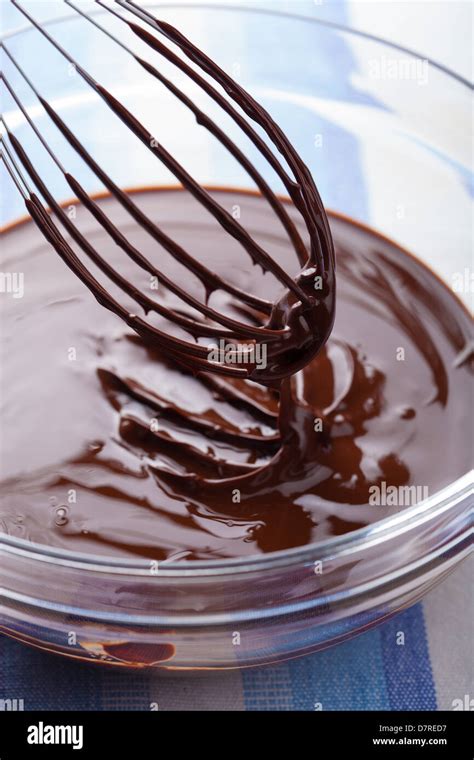 Melted Chocolate For Cooking Stock Photo Alamy