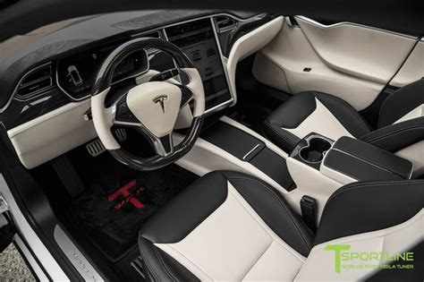 Pearl White Tesla Model S Bentley Linen And Ferrari Black Interior Interiores De Coches