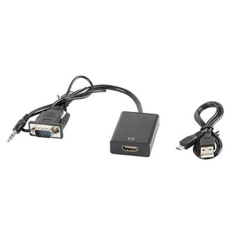 Adaptador HDMI A VGA Lanberg AD 0021 BK Leroy Merlin