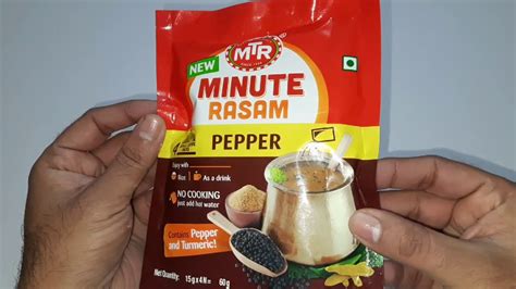 Mtr Minute Pepper Rasam Recipe Minute Indian Food Youtube