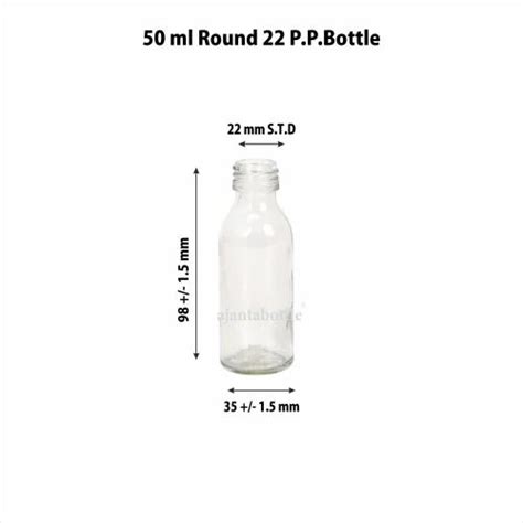 Ml Round Glass Bottle Mm Ropp Neck At Rs Piece