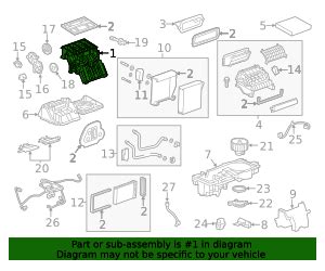 Buick Encore Heater And Air Conditioning Evaporator Case