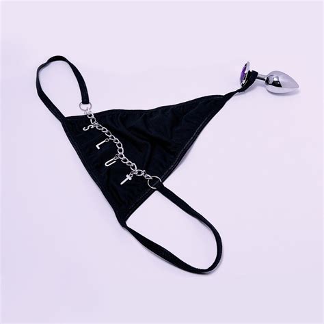 Culotte Noire Sexy Avec Plug Anal Etsy France