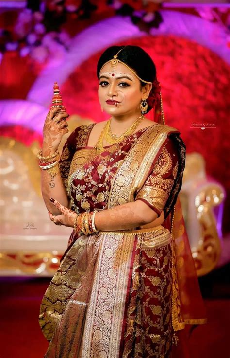 Pin By Megha Roy On Bride Bengali Bridal Makeup Korean Fashion Women