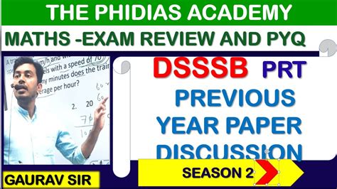 Dsssb Prt Math Pyq Maths Previous Year Paper Discussion Youtube