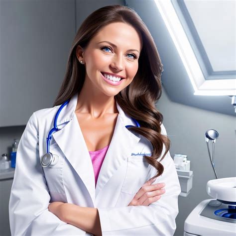 Beautiful Photo Realistic Brunette Women Dentist Sm