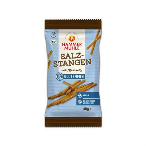 Hammermühle Salzstangen Meersalz 45 g Packung gl Salzgebäck und