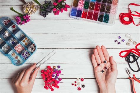 Bayas De Pl Stico Flores Abalorios E Instrumentos Para Hacer Diademas