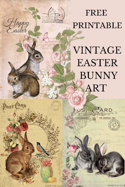 Home Chic Club Free Printable Easter Bunny Art Easter Prints Easter