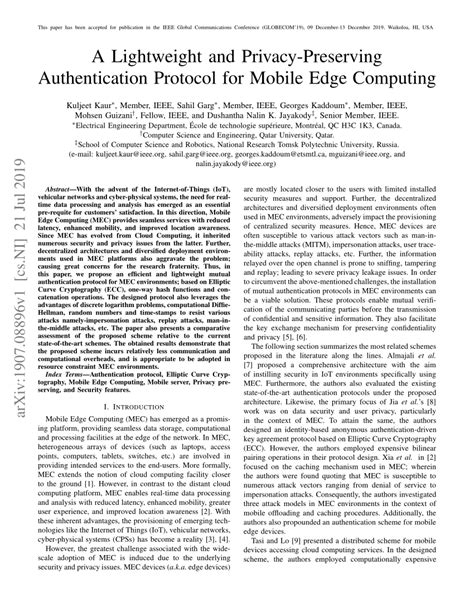 Pdf A Lightweight And Privacy Preserving Authentication Protocol For