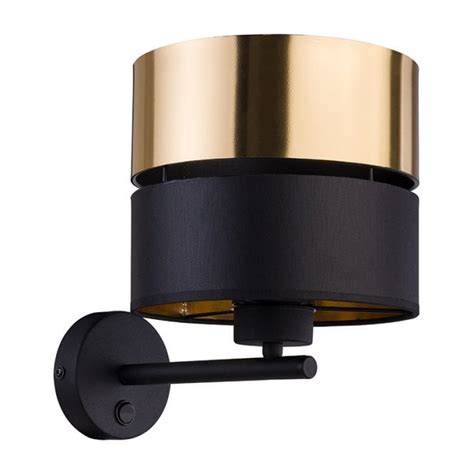 Edit Lighting Edit Soho Single Light Wall Fitting In Black And Gold Finish 45740 Indoor