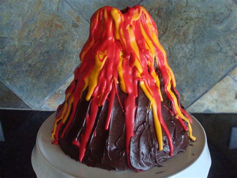 Volcano Cake Volcano Cake Luau Desserts Science Cake