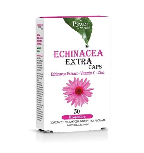 Power Of Nature Echinacea Extra Συμπλήρωμα Διατροφής Εχινάκειας για την