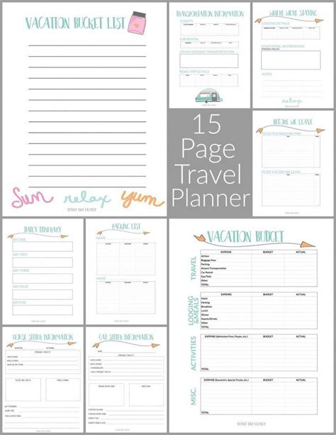 20 Road Trip Planner Template