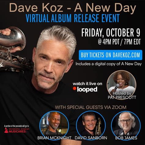 Dave Koz’s Live Stream Concert Oct 09, 2020 | Bandsintown