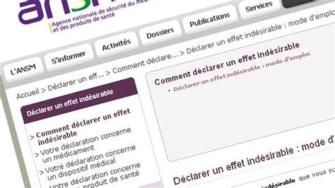 Médicaments un site web pour signaler les effets secondaires