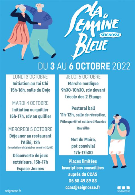 Voici Le Programme De La Semaine Bleue Ville De Seignosse