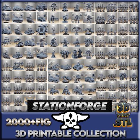 PACKS 2000Figuras STATIONFORGE Collection Archivo Stl Descarga Via