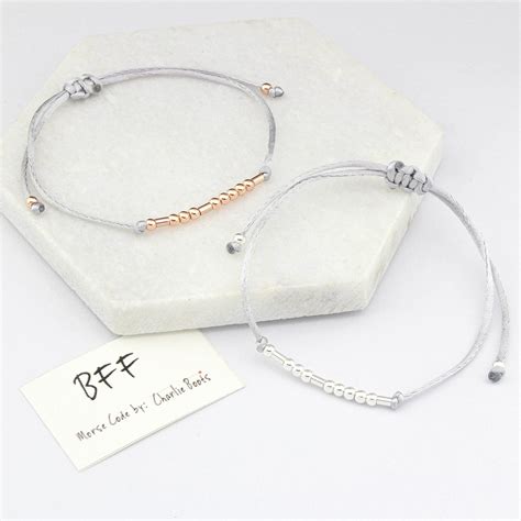 Bff Best Friends Morse Code Friendship Bracelet Etsy