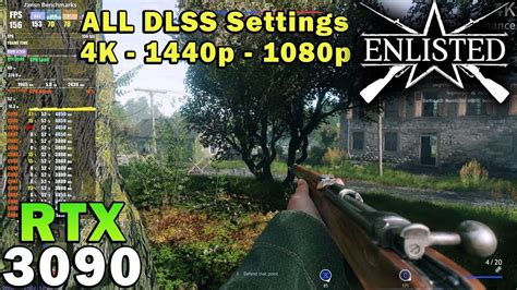 Enlisted Beta RTX 3090 Ryzen 7 5800X DLSS ON OFF 4K 1440p