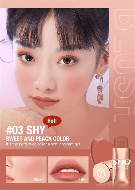 Jual O Two O Makeup Blush Stick Hydrating Gloss Lip Cheek Colors