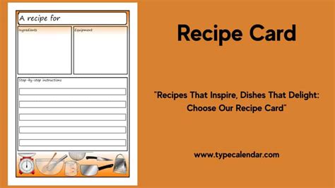 Free Printable Recipe Card Templates Pdf Word Excel Editable