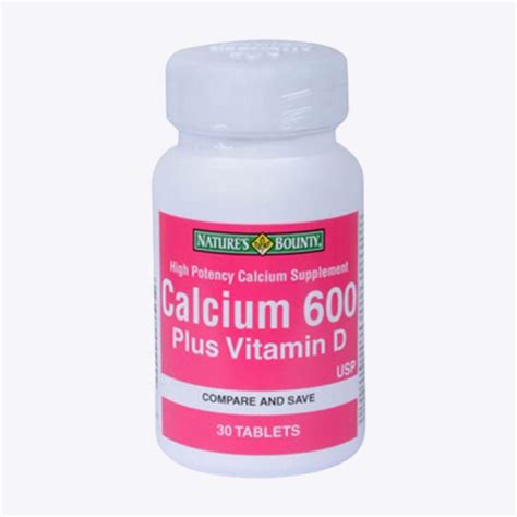 Natures Bounty Calcium 600 D 30 Tablets