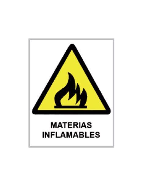 Cartel Pvc 40x30 Materias Inflamables