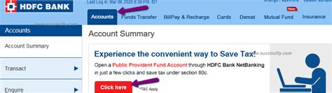 How To Open Online Ppf Account With Hdfc Bank Netbanking Succinct Fp