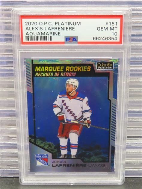 O Pee Chee Platinum Alexis Lafreniere Aquamarine Rookie Rc