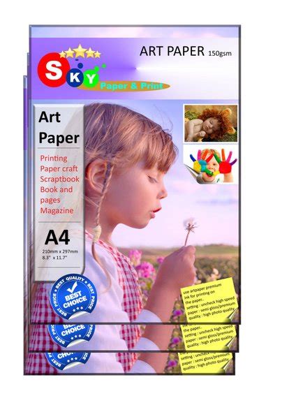 Jual Kertas Art Paper Sky Artpaper Photo 150 Gsm Isi 100 Lembar A4 Di