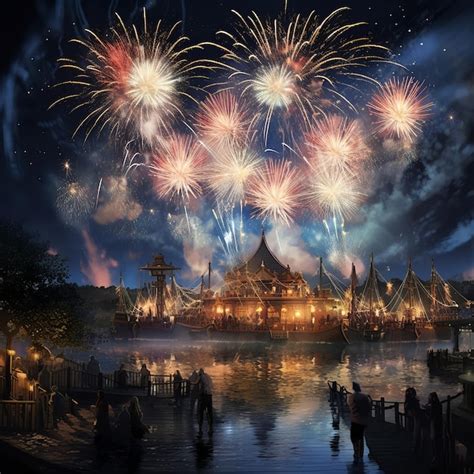 Premium Photo | Spectacular fireworks for the new year