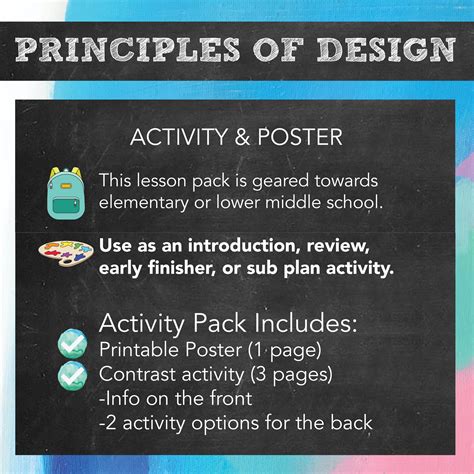 Principle Of Design Contrast Elementary Art Activity