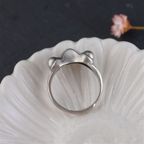 Lindo anillo de rana con funciones fina sólida s925 plata de Etsy