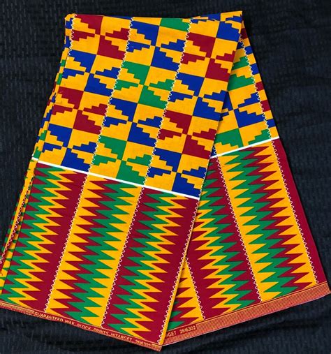 K117 Per Yard Yellow Red Blue Green Kente African Fabric Etsy