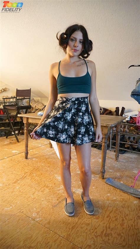 Enticing Brunette Megan Sage Smokes While Posing Naked By Brick Wall Coedcherry