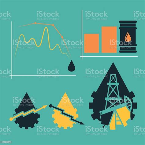 Oil Industry Diagram Fall And Rise Of Oil Prices Stock Illustration Download Image Now 2015